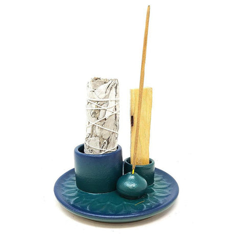 5" Handmade Ceramic Smudge, Palo & Incense Burner - Magick Magick.com