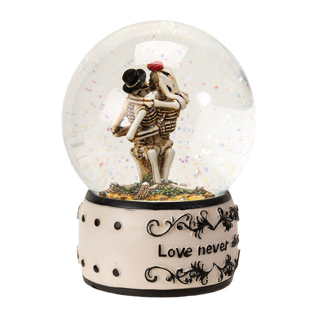 5" Love Never Dies Skeleton Water Globe - Magick Magick.com