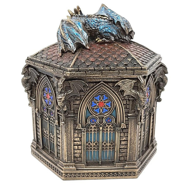 5" Resting Dragon on Cathedral Display Box - Magick Magick.com