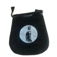 5" x 5" Black Velvet Bag - Egyptian Bast - Magick Magick.com