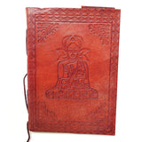 5" x 7" Buddha Embossed Leather Journal with Cord - Magick Magick.com