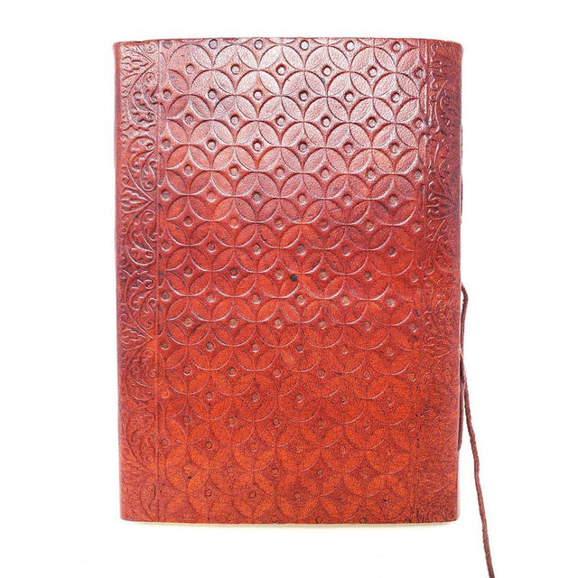 5" x 7" Celtic Mandala Embossed Leather Journal with Cord - Magick Magick.com