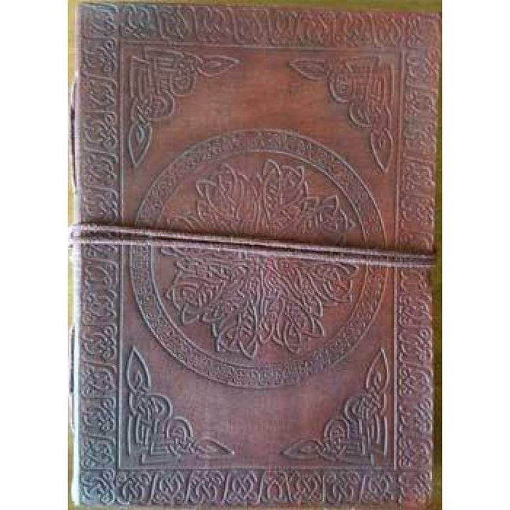 5" x 7" Celtic Mandala Leather Blank Book with Cord - Magick Magick.com