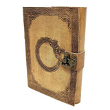 5" x 7" Dragon Ring of Fire Leather Blank Book with Latch - Magick Magick.com