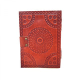 5" x 7" God's Eye Embossed Leather Blank Book with Latch - Magick Magick.com