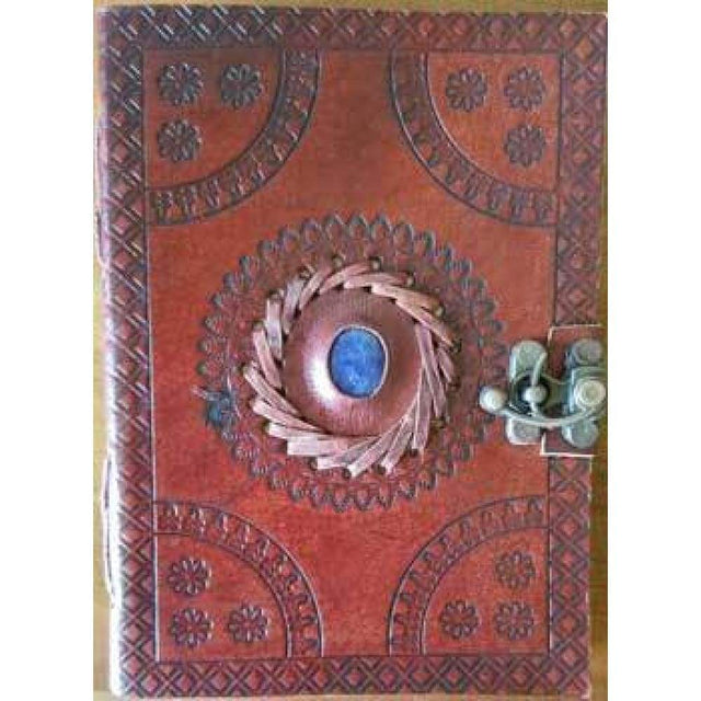 5" x 7" God's Eye Embossed Leather Blank Book with Latch - Magick Magick.com