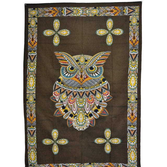 54" x 86" Owl Tapestry - Magick Magick.com