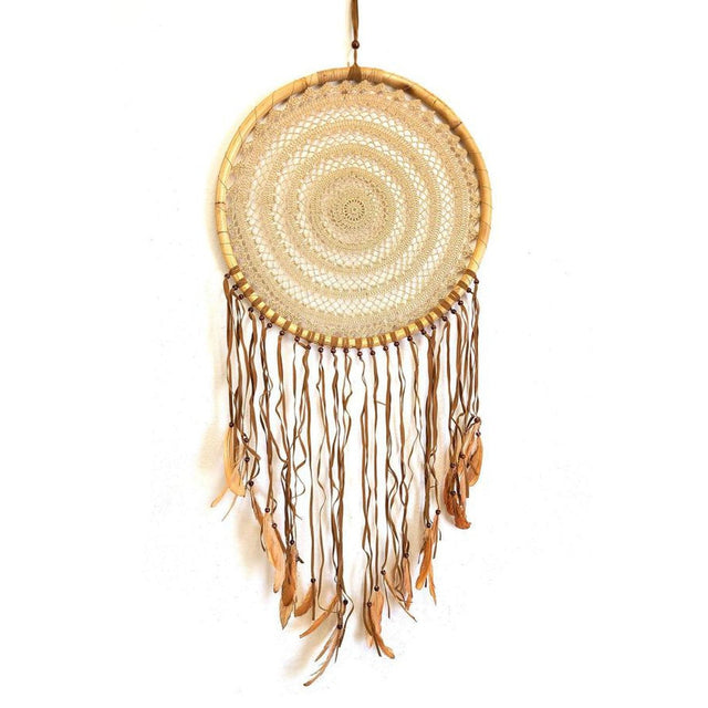 58" Dream Catcher - Brown Crochet Circles - Magick Magick.com