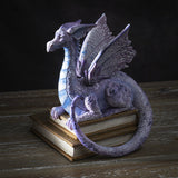 5.1" Dragon on Books Story Time Statue - Magick Magick.com