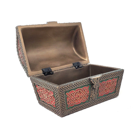 5.5" Celtic Pattern Resin Chest - Magick Magick.com