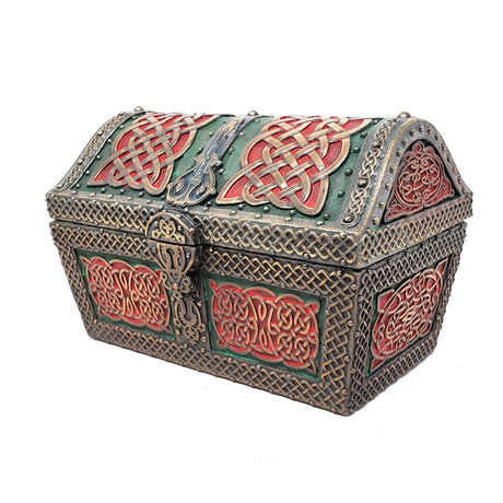 5.5" Celtic Pattern Resin Chest - Magick Magick.com