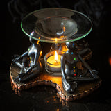 5.5" Chakra Mediation Glass Oil Burner - Magick Magick.com