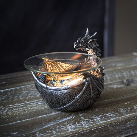 5.5" Glass Dragon Oil Warmer - Magick Magick.com