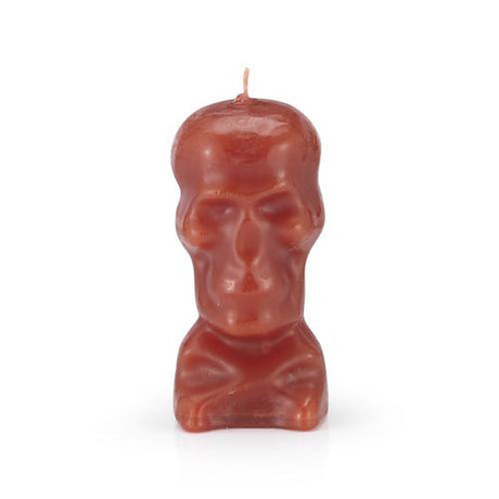 5.5" Skull with Neck Candle - Red - Magick Magick.com