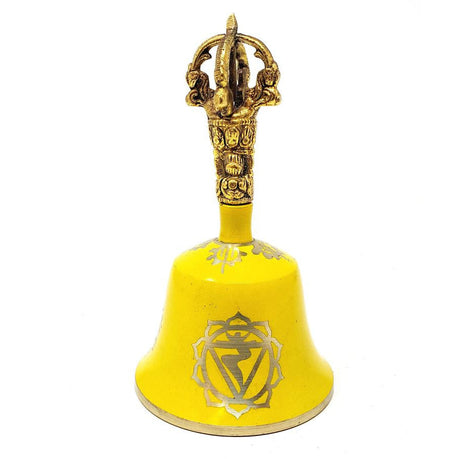 5.5" Yellow Solar Plexus Tibetan Hand Bell (Note "G") - Magick Magick.com