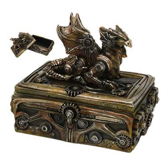 5.6" Steampunk Dragon Display Box - Magick Magick.com