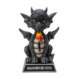 5.7" I Love Dragons Statue - Dragon With A Girl Tattoo - Magick Magick.com