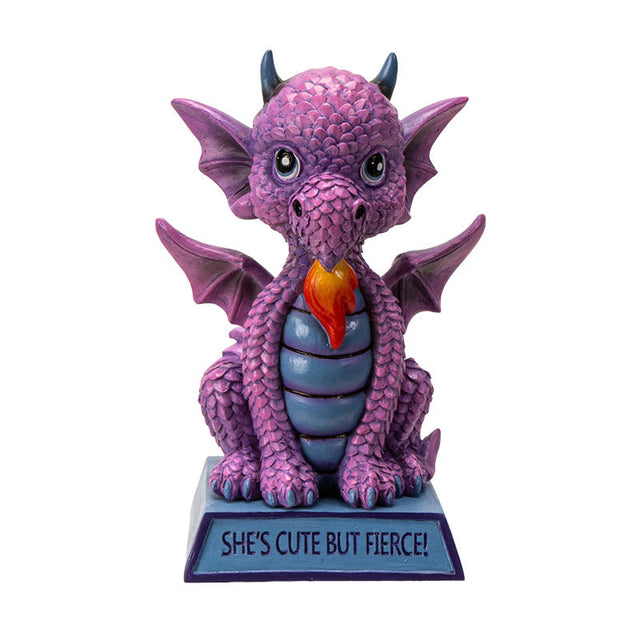 5.7" I Love Dragons Statue - She's Cute But Fierce! - Magick Magick.com