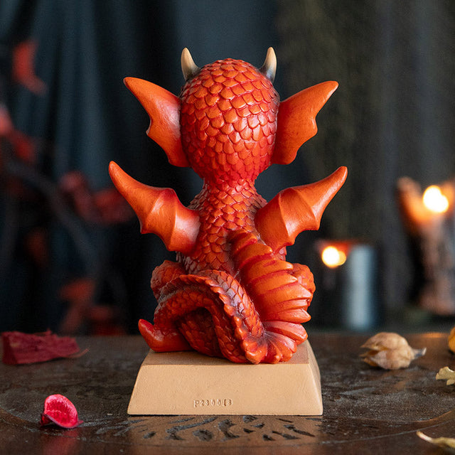 5.7" I Love Dragons Statue - What Would A Dragon Do? - Magick Magick.com