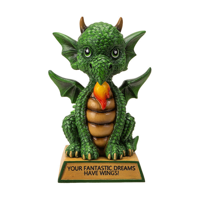 5.7" I Love Dragons Statue - Your Fantastic Dreams Have Wings - Magick Magick.com