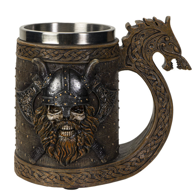 5.75" Stainless Steel Resin Mug - Viking - Magick Magick.com