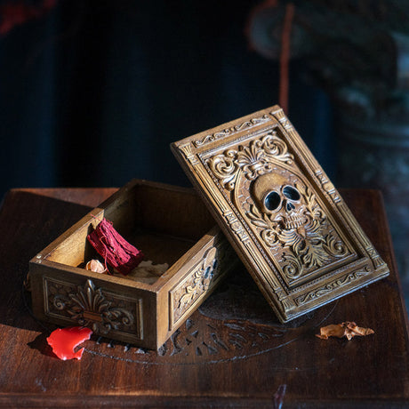 5.9" Skull Tarot Display Box - Magick Magick.com