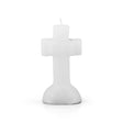 6" Crucifix Cross Altar Candle - White - Magick Magick.com