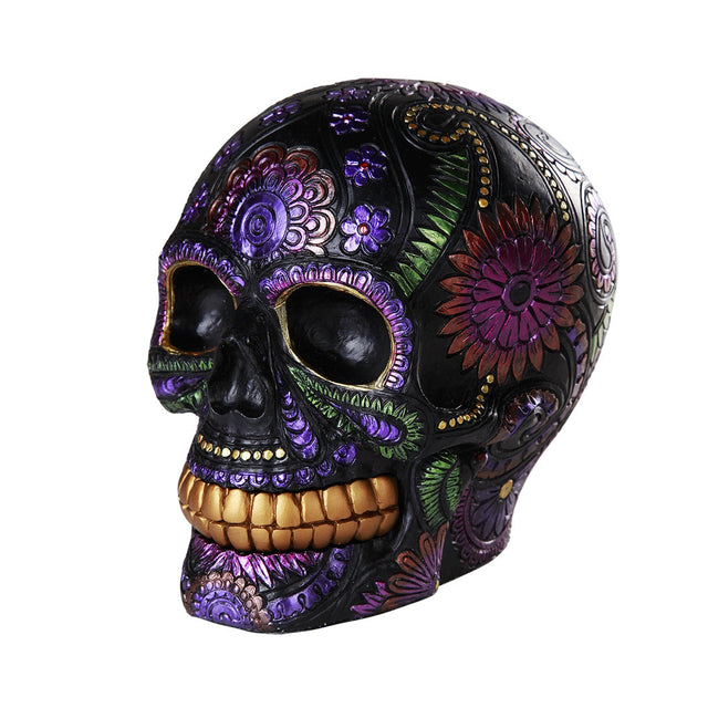 6" Day of the Dead Skull Statue - Magick Magick.com