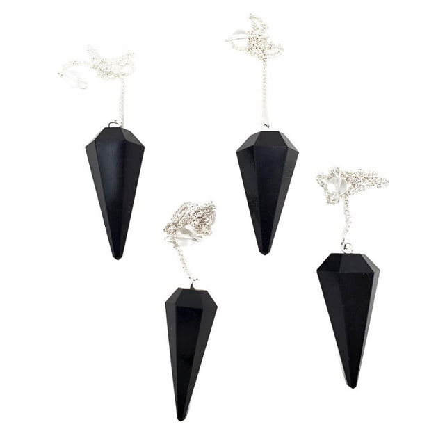 6-Sided Pendulum - Black Obsidian - Magick Magick.com
