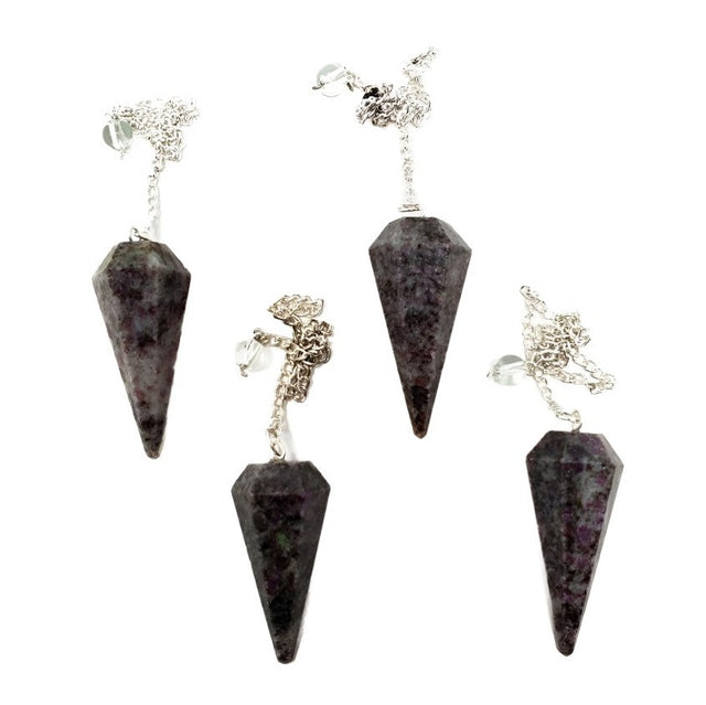 6-Sided Pendulum - Ruby Feldspar - Magick Magick.com