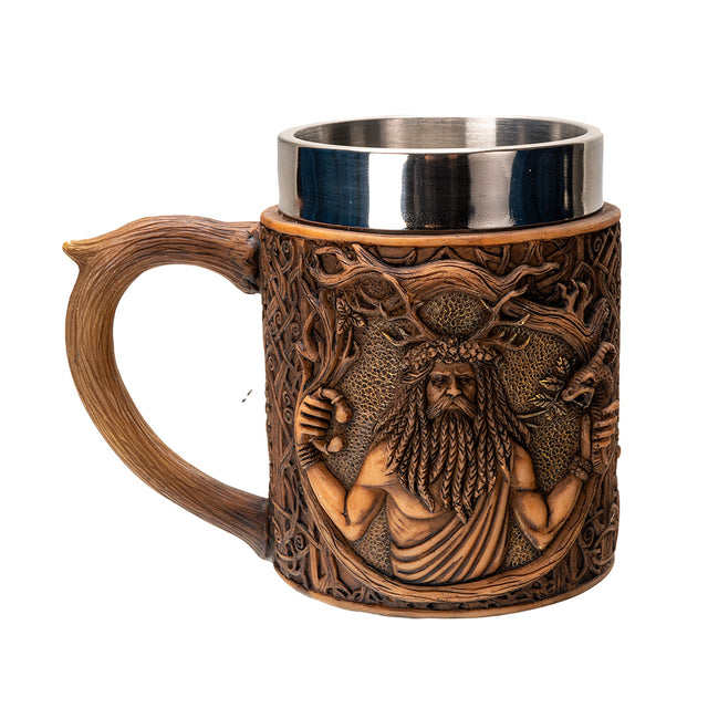 6" Stainless Steel Resin Mug - Cernunnos - Magick Magick.com