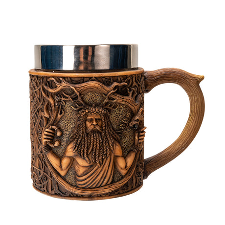 6" Stainless Steel Resin Mug - Cernunnos - Magick Magick.com