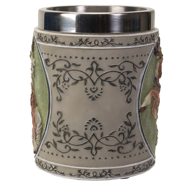 6" Stainless Steel Rim Mug - Forest Tankard - Magick Magick.com