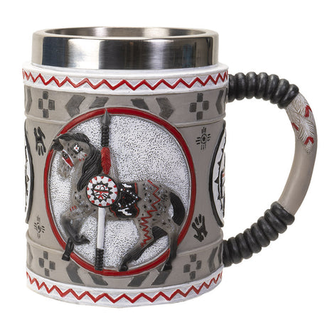 6" Stainless Steel Rim Mug - Grey Ghost Tankard - Magick Magick.com