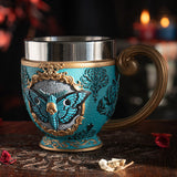 6" Stainless Steel Tea Cup - Moth - Magick Magick.com