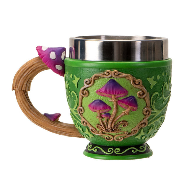 6" Stainless Steel Tea Cup - Mushroom - Magick Magick.com