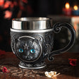 6" Stainless Steel Tea Cup - Witch Cat - Magick Magick.com