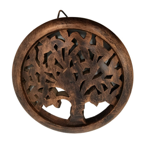6" Tree of Life Wooden Hanging with Antique Copper Finish - Magick Magick.com