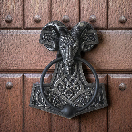 6" Viking Ram Door Knocker - Magick Magick.com