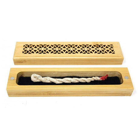 6" Wood Incense Box Burner - Natural - Magick Magick.com