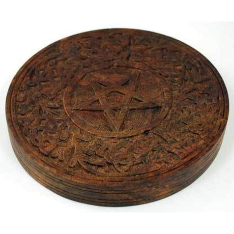6" Wooden Pentagram Altar Tile - Magick Magick.com