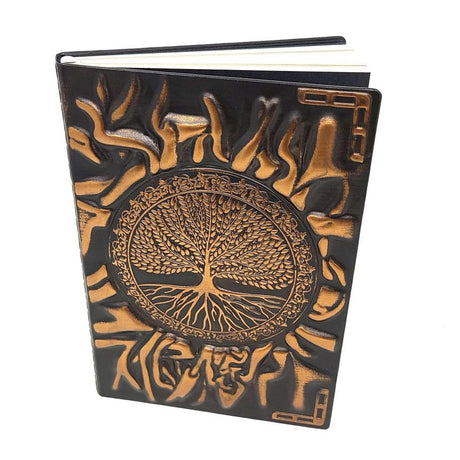 6" x 8.5" Embossed Tree of Life Leather Journal - Magick Magick.com