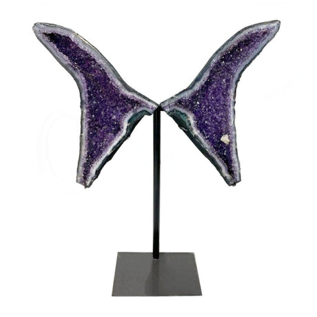 64" x 48" Amethyst Geode Wings on Metal Stand - Magick Magick.com
