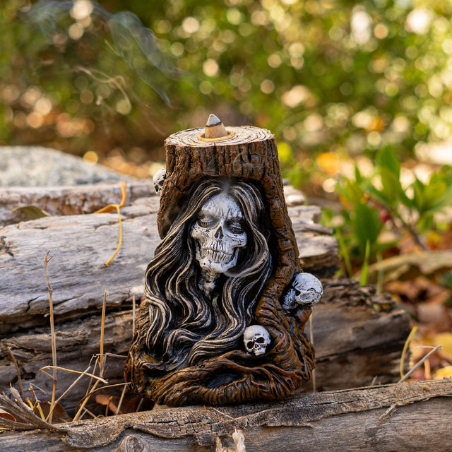 6.1" Day of the Dead Tree Backflow Incense Burner