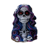 6.2" Day of the Dead Senorita Backflow Incense Burner