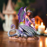 6.25" Amy Brown Fairy Statue - Dragon Perch - Magick Magick.com