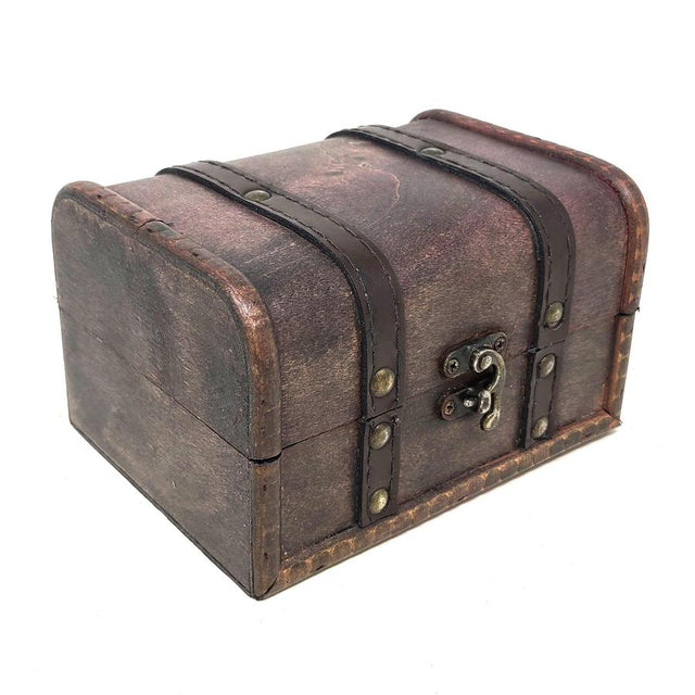 6.25" Antique Wooden Rosewood Chest - Magick Magick.com