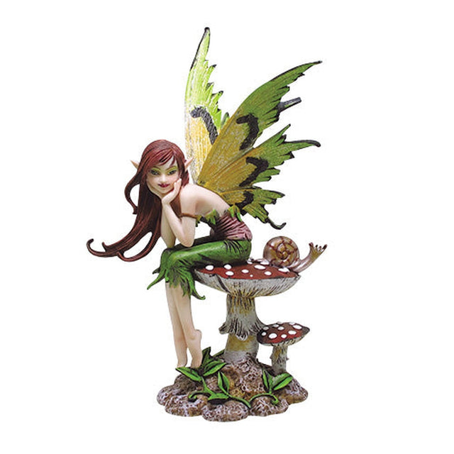 6.25" Fairy Statue - Thinking of You Faery on a Mushroom - Magick Magick.com