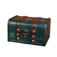 6.25" Green Antique Wooden Chest - Magick Magick.com