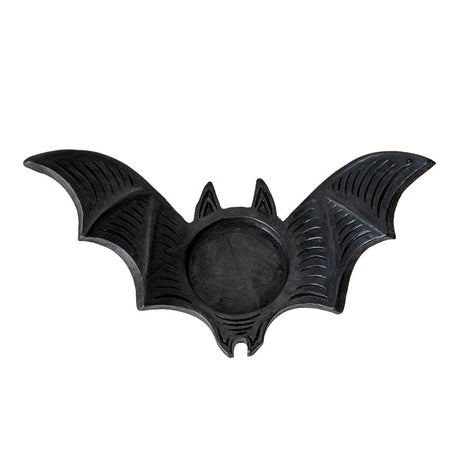 6.5" Black Bat Tealight Candle Holder - Magick Magick.com